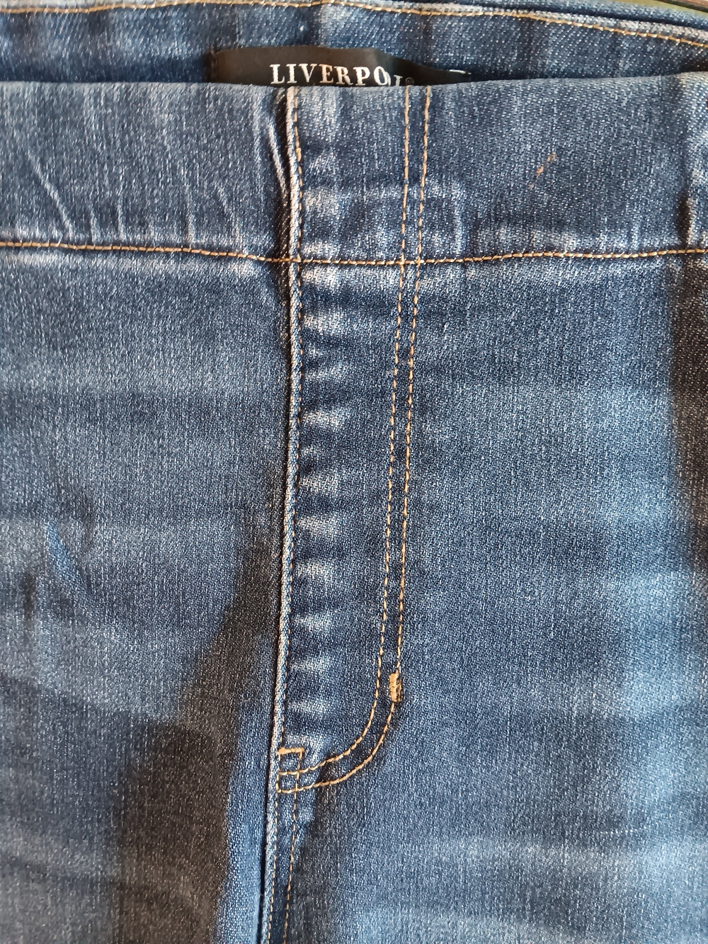 Liverpool Los Angeles Jeggings Women Size 14/32 Dark Wash Stretch  Crop Ankle - Picture 4 of 7